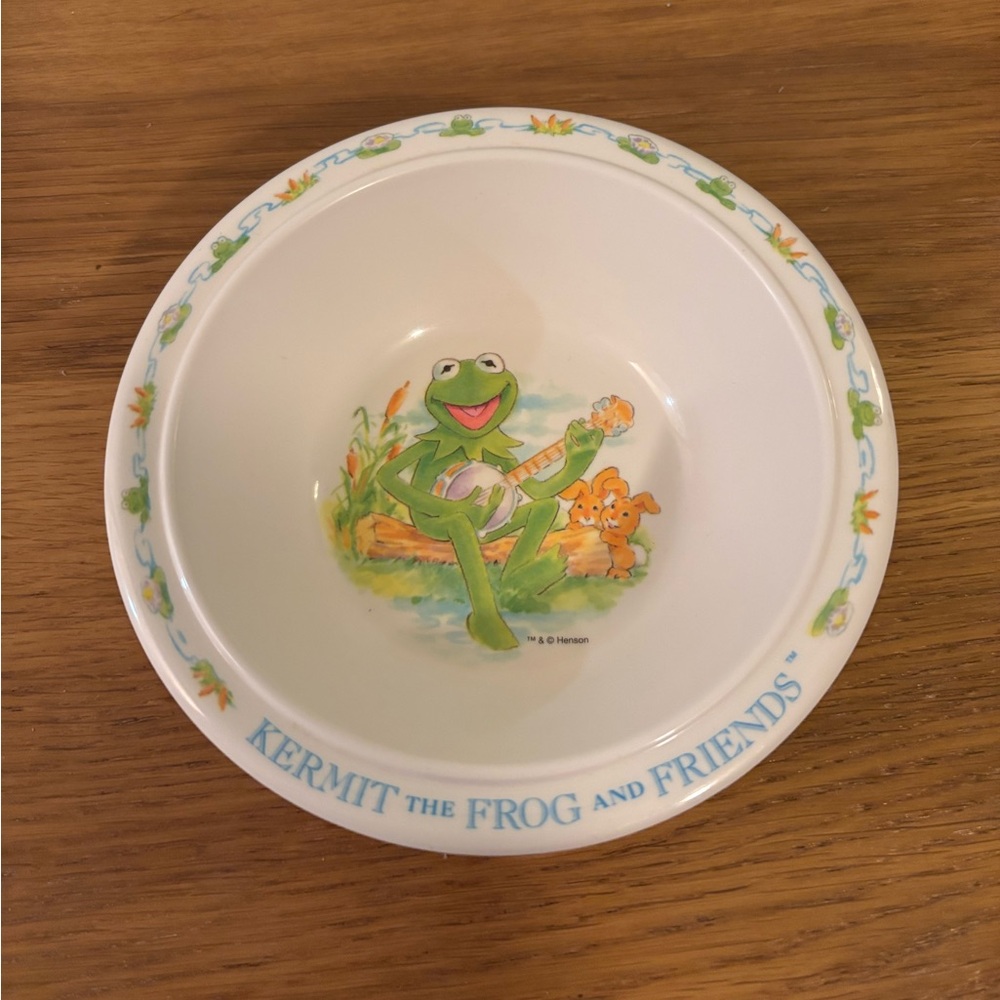 Kermit the Frog and Friends vintage plastic child's bowl by Eden